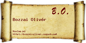 Bozzai Olivér névjegykártya