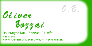 oliver bozzai business card