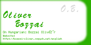 oliver bozzai business card